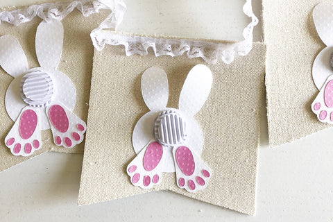 Easter Bunny Canvas Banner Paper Craft