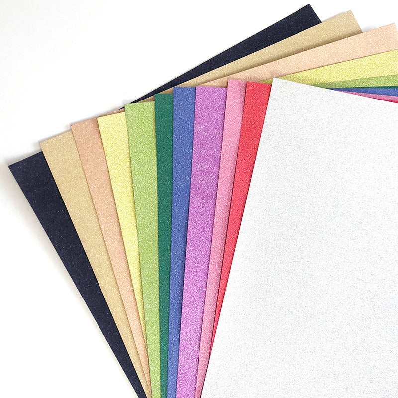 ETC Papers Non-Shed Glitter Cardstock 12X12 White-1 sheet - 855697008767
