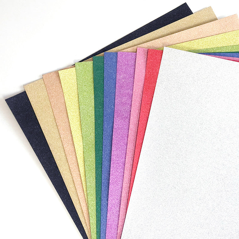 ETC Papers Non-Shed Glitter Cardstock 12X12 10/Pkg - 855697008750