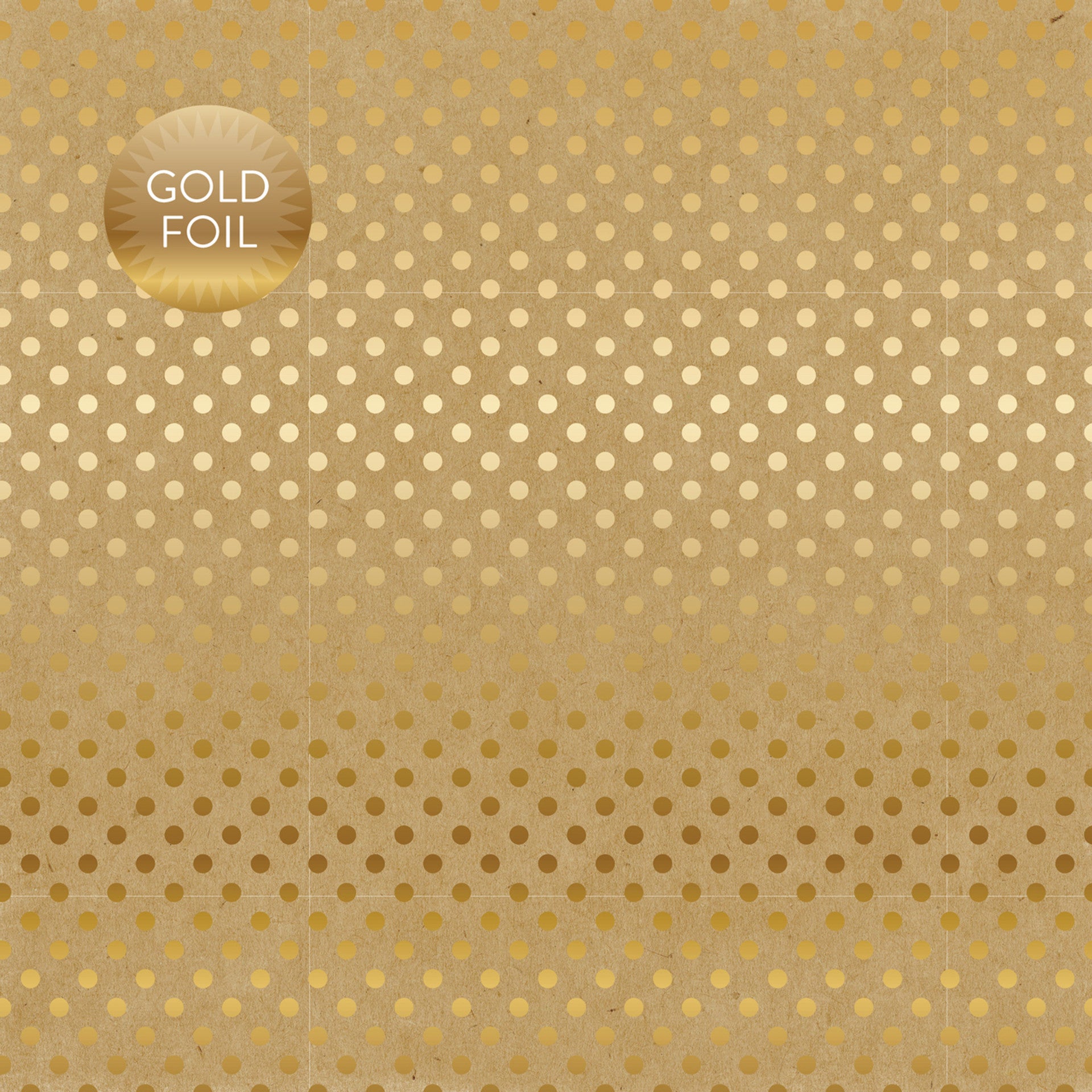 KRAFT GOLD FOIL DOT 12x12 Dots & Stripes Cardstock The 12x12