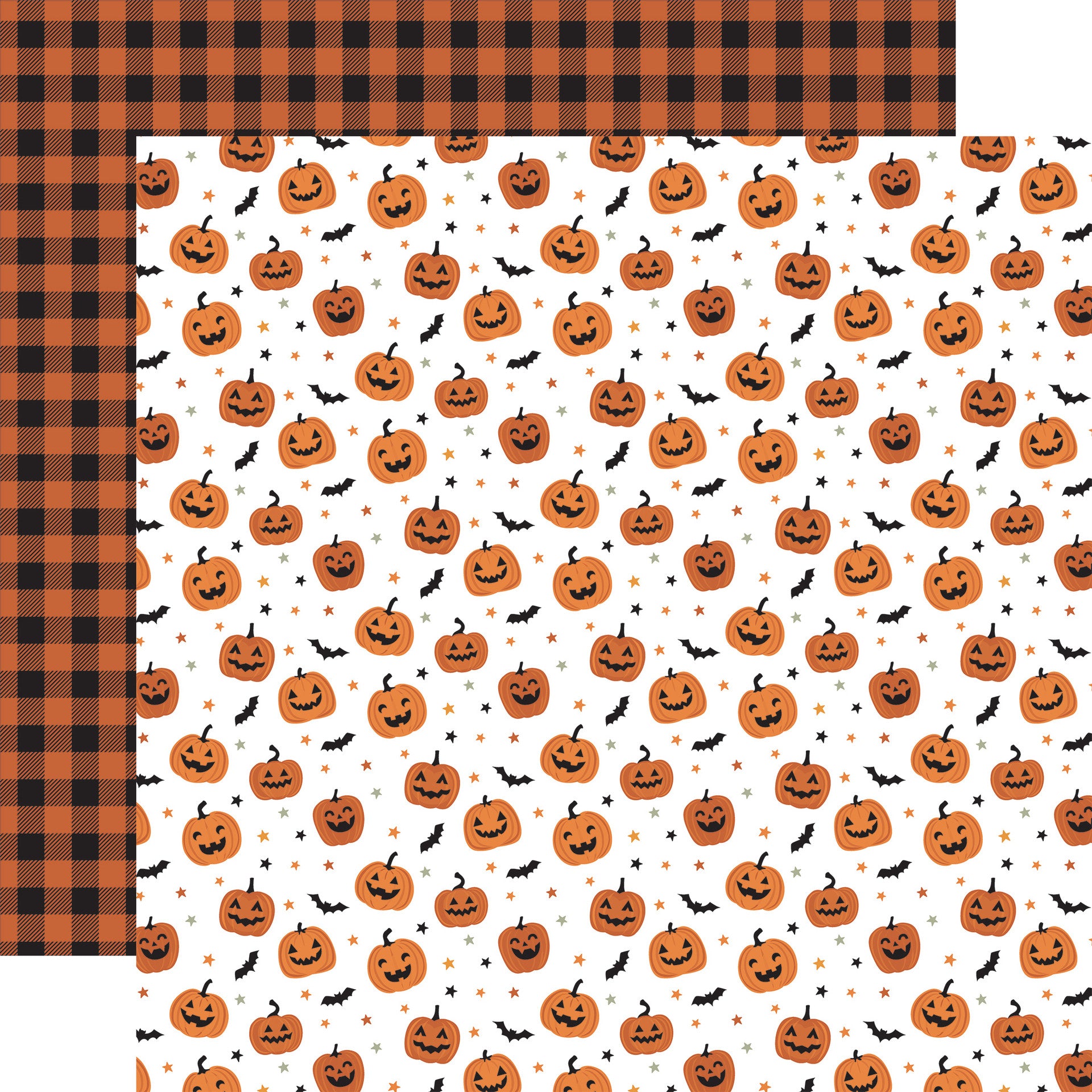 Echo Park Paper CARVED PUMPKINS 12x12 Patterned Paper The 12x12