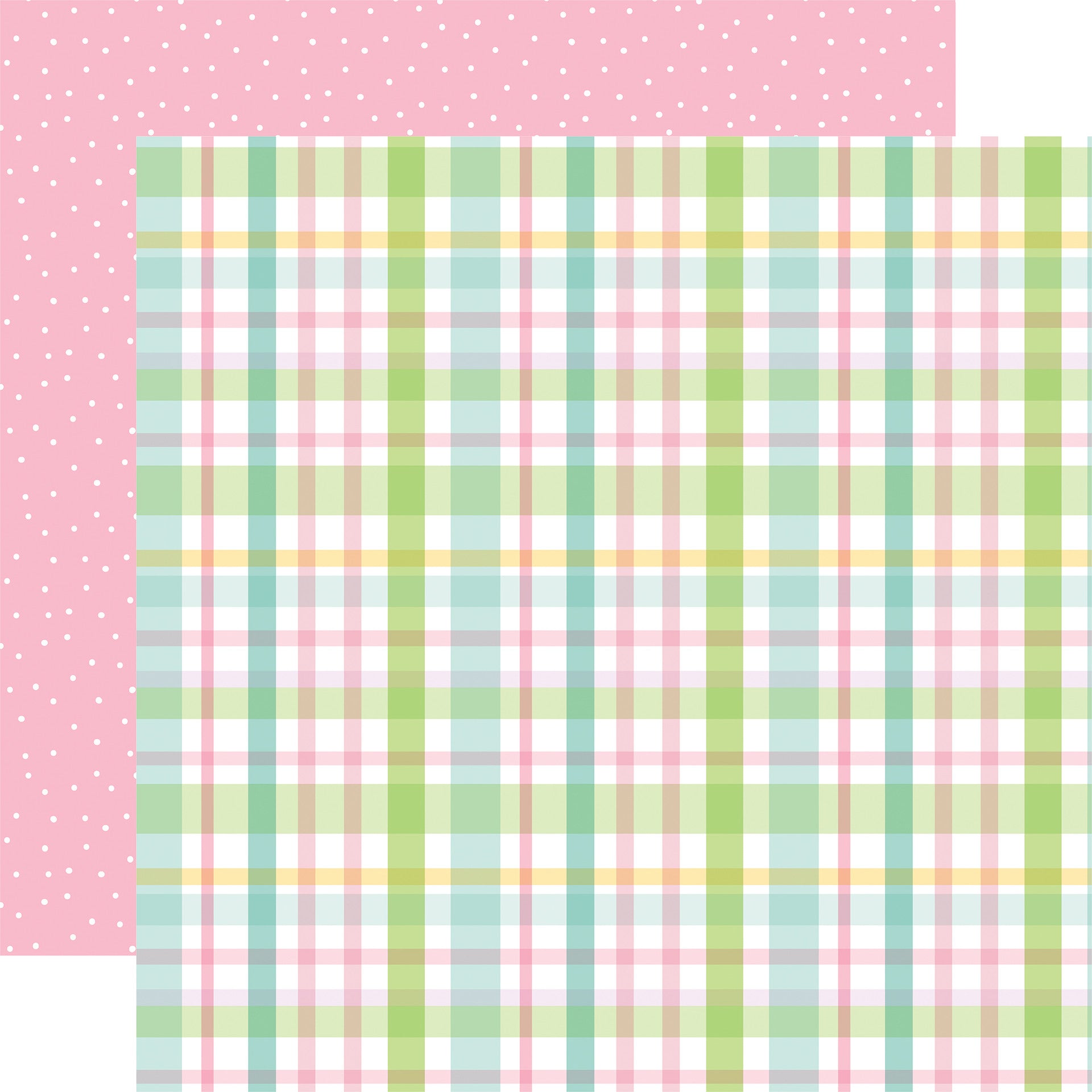 PASTEL PLAID 12x12 DoubleSided Cardstock Echo Park Paper The