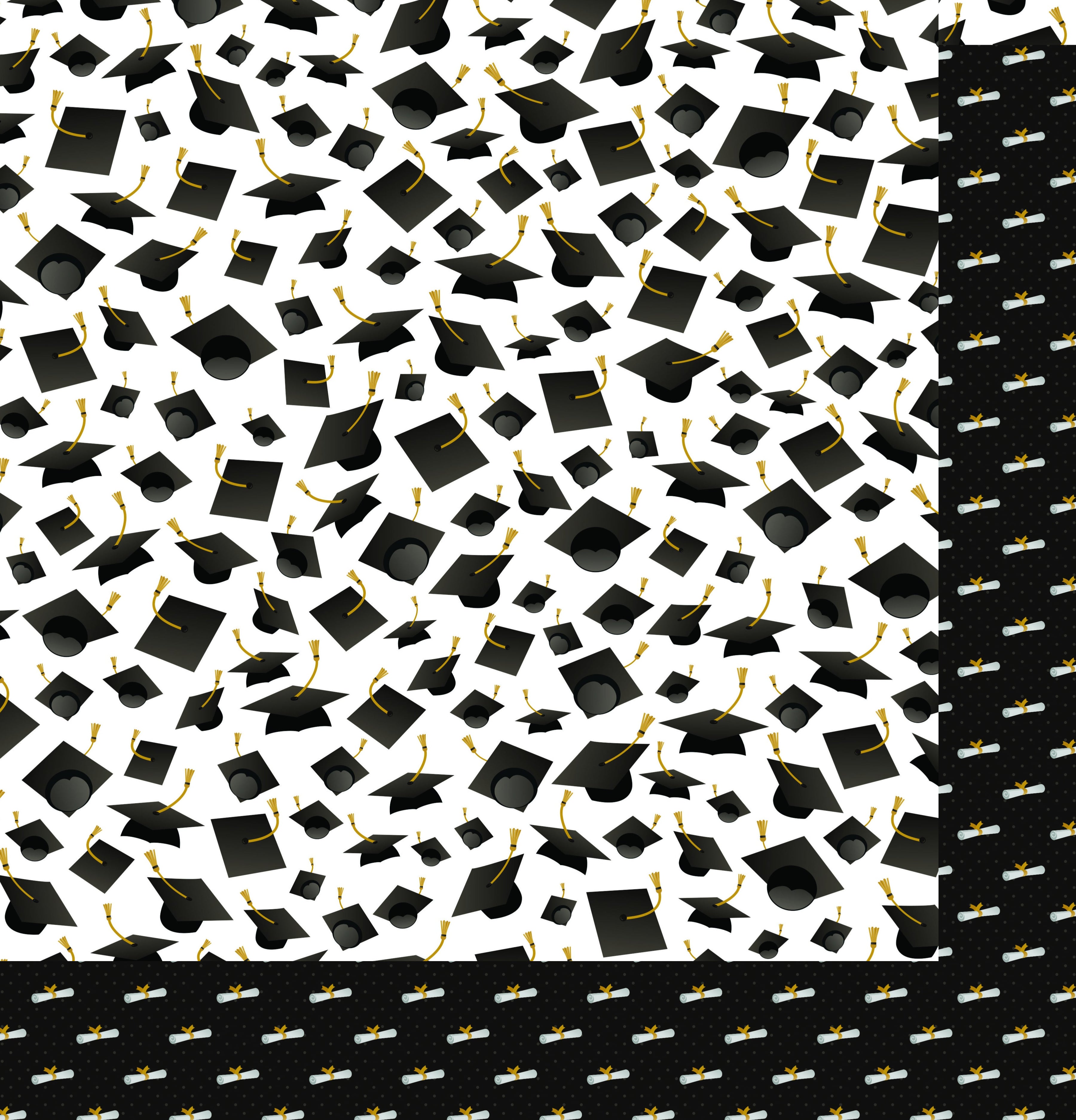 Graduation Cap Throw 12x12 DoubleSided Cardstock American Crafts