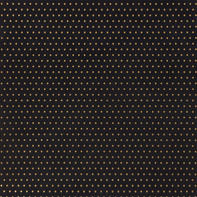 Gold Foil Dots on Black 12x12 Cardstock American Crafts The 12x12