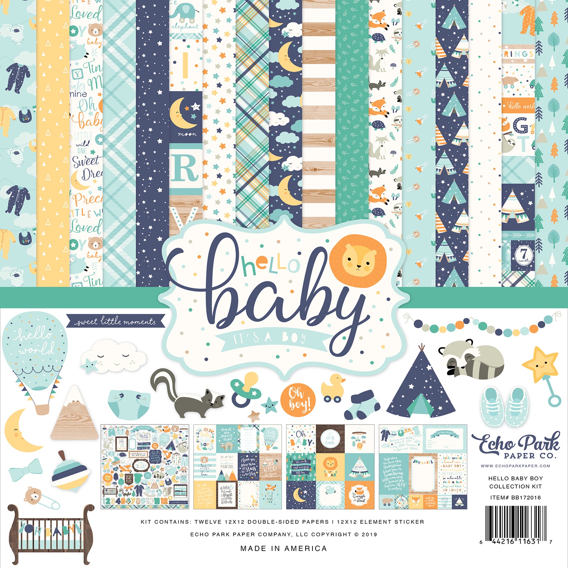 Baby Boy Scrapbook Kit Graphic by PaperiePrintsCo · Creative Fabrica