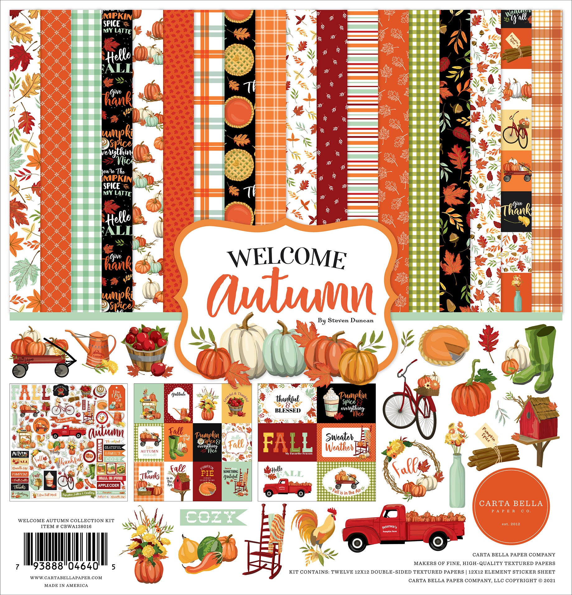 WELCOME AUTUMN 12x12 Collection Kit - Carta Bella – The 12x12 Cardstock Shop welcome-autumn-12x12-collection-kit-carta-bella-the-12x12-cardstock-shop