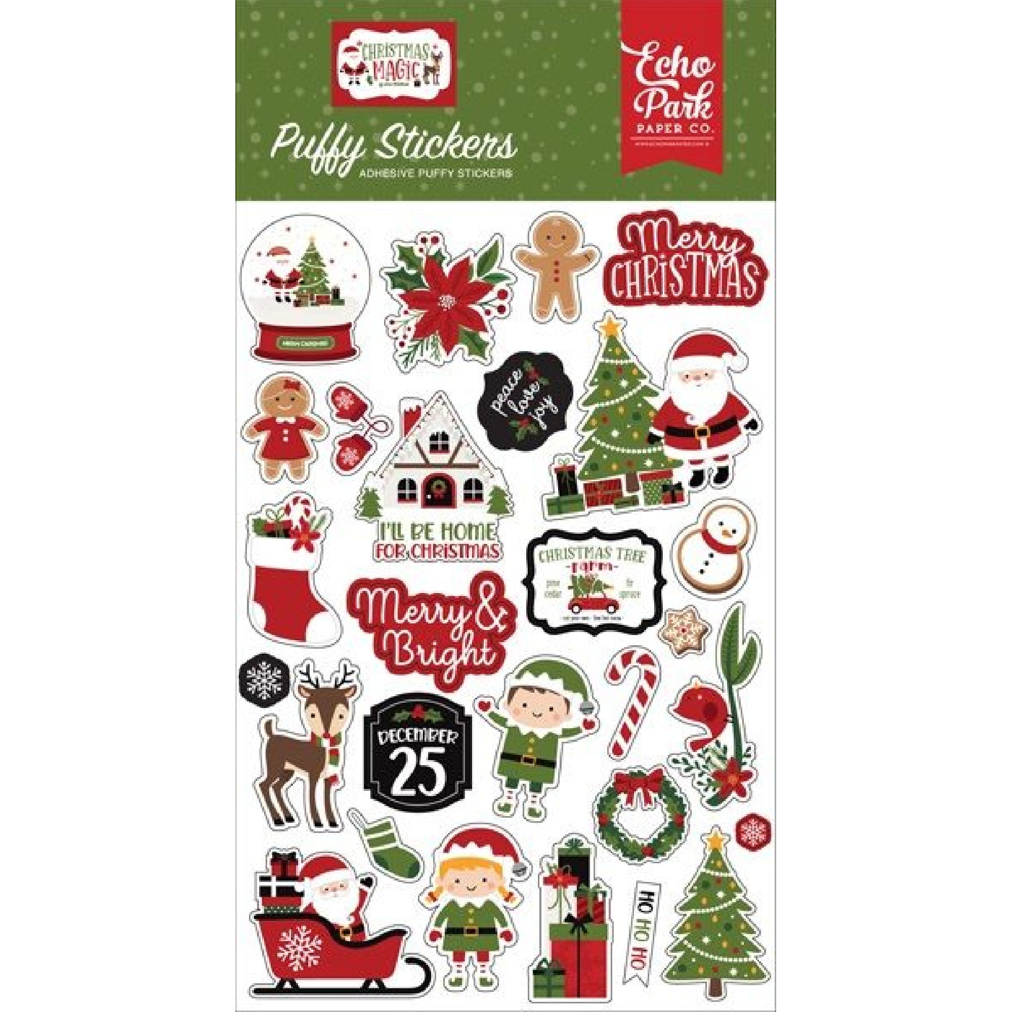 Christmas Magic Puffy Stickers - Echo Park