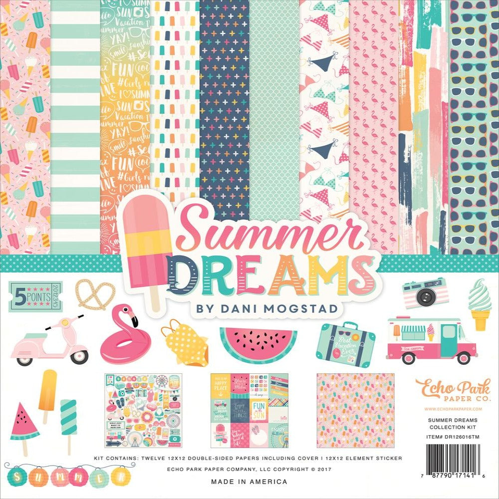 Kit　Shop　12x12　DREAMS　Paper　The　Collection　Park　–　12x12　Echo　from　SUMMER　Cardstock