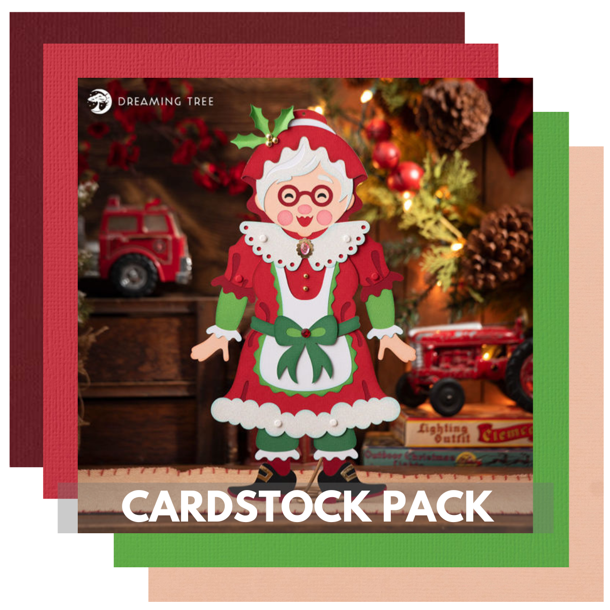 Jolly Jointed Mrs. Claus Cardstock Pack