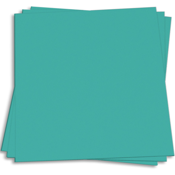 LUNAR BLUE - blue-green 12x12 smooth cardstock - Neenah Astrobrights collection