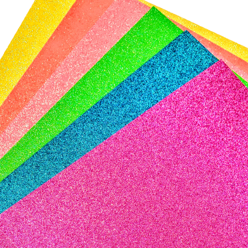 GLITTER LUXE NEON GLITTER CARDSTOCK VARIETY PACK - 16 Sheets