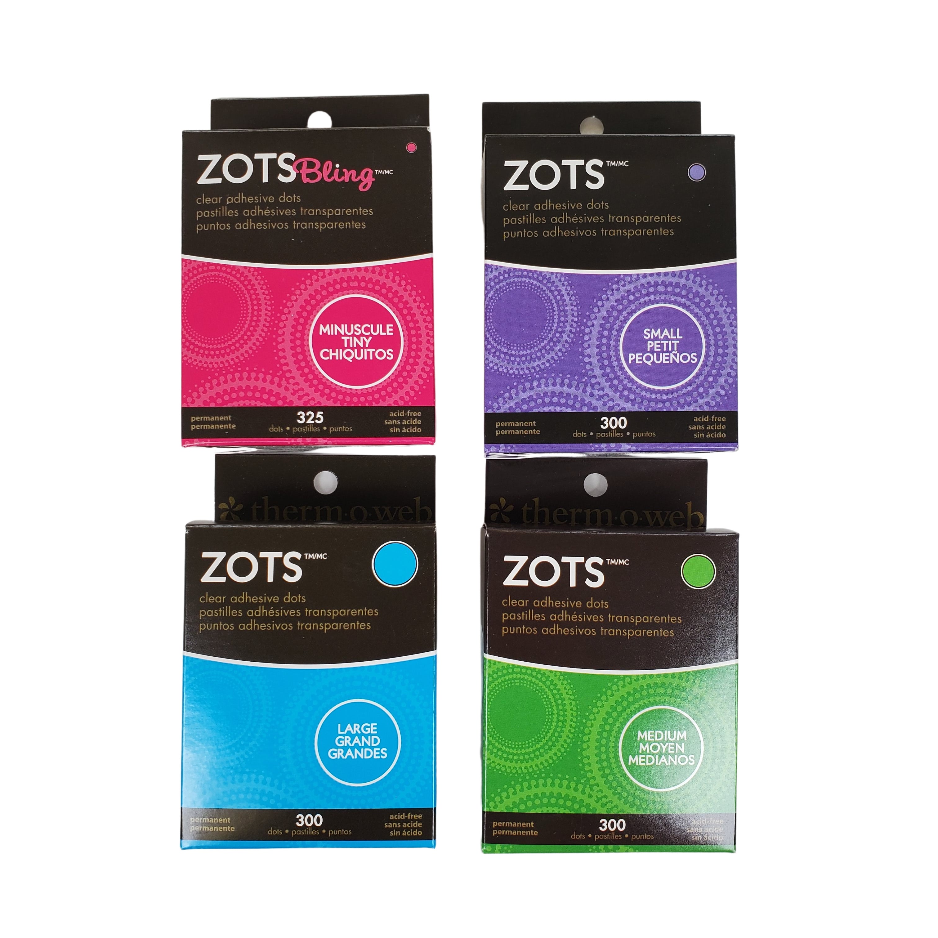 Zots Clear Adhesive Dots-Bling Tiny 325/Pkg