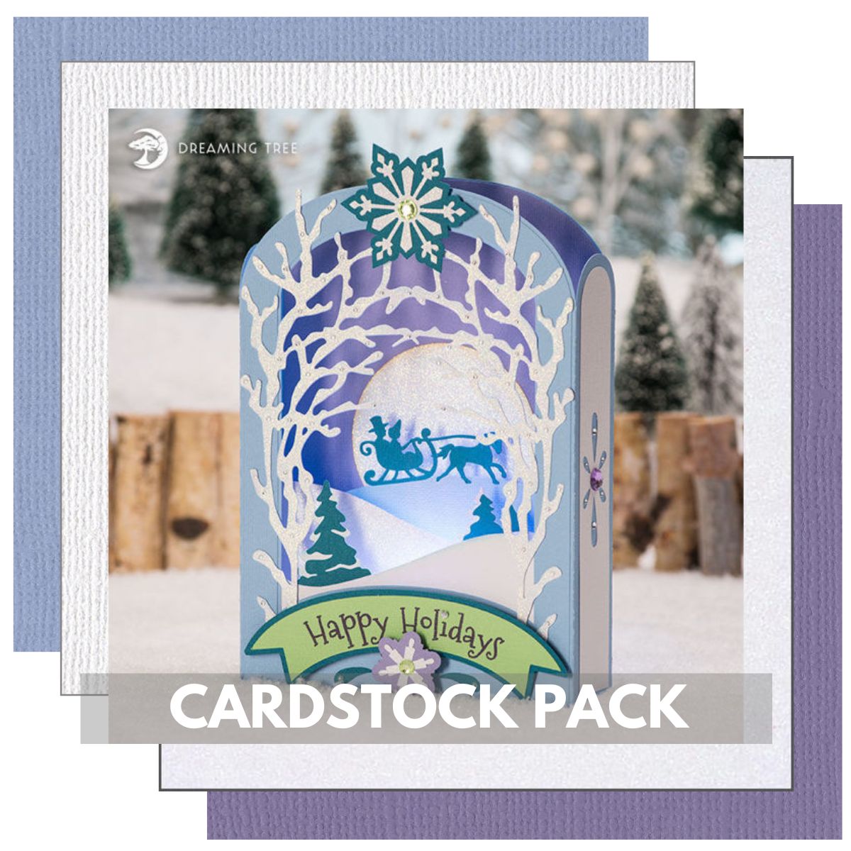 DREAMING TREE WINTER WONDERLAND PAPERSCAPE CARD KIT