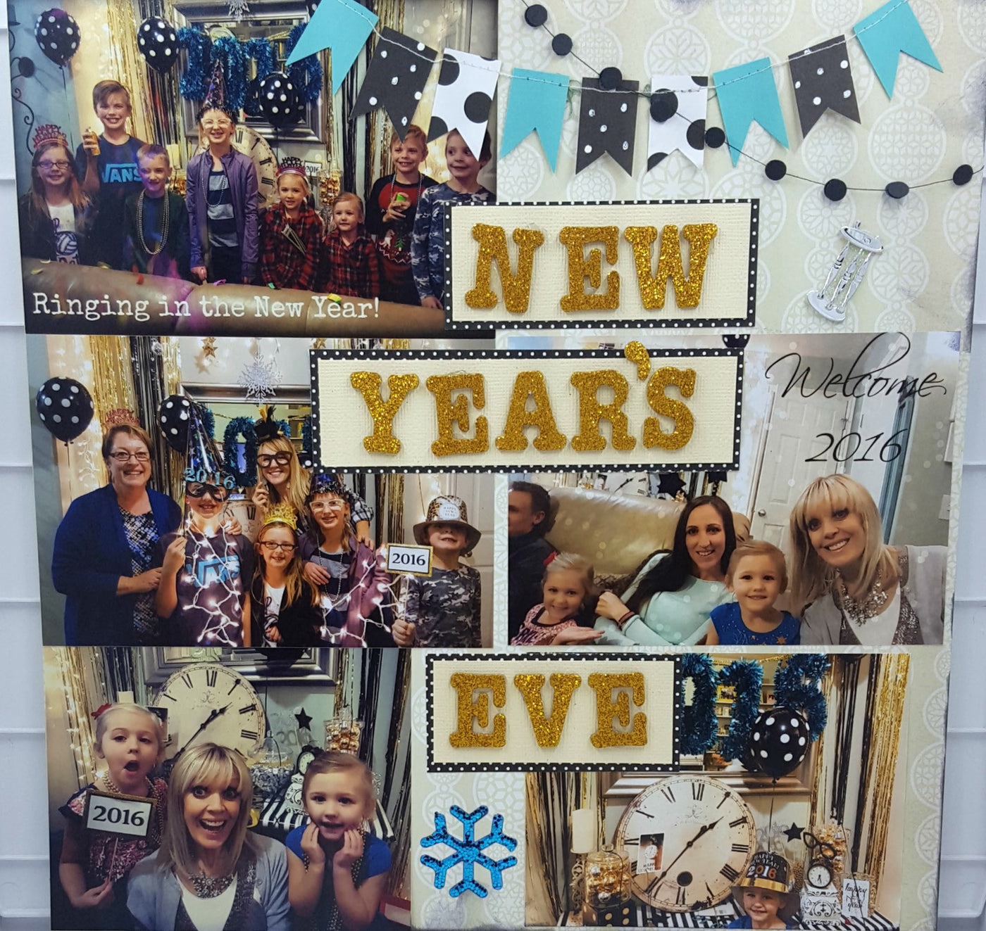 New Years Eve scrapbook page