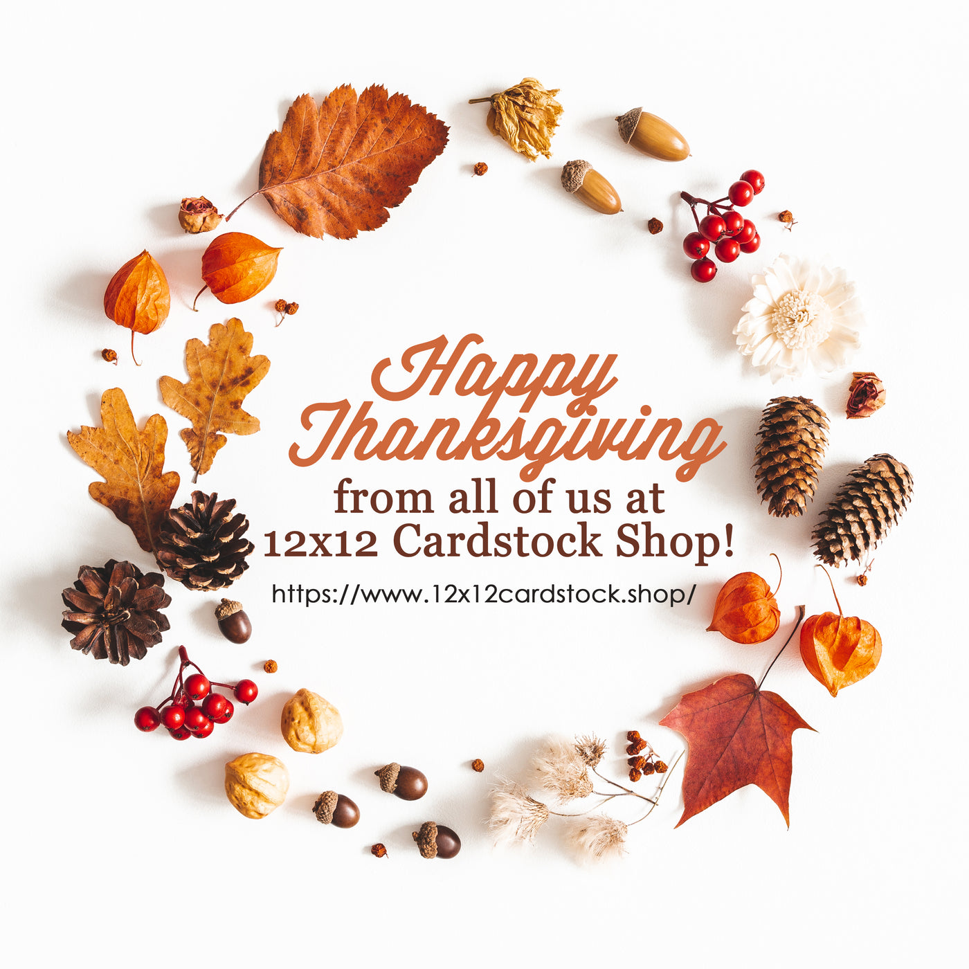 Happy Thanksgiving from all of us at the 12x12 Cardstock Shop!