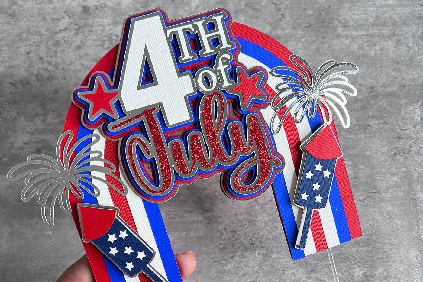4th of July Cake Topper