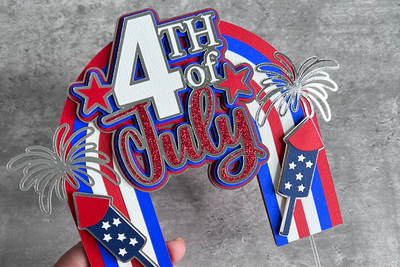 How to Make a 4th of July Cake Topper