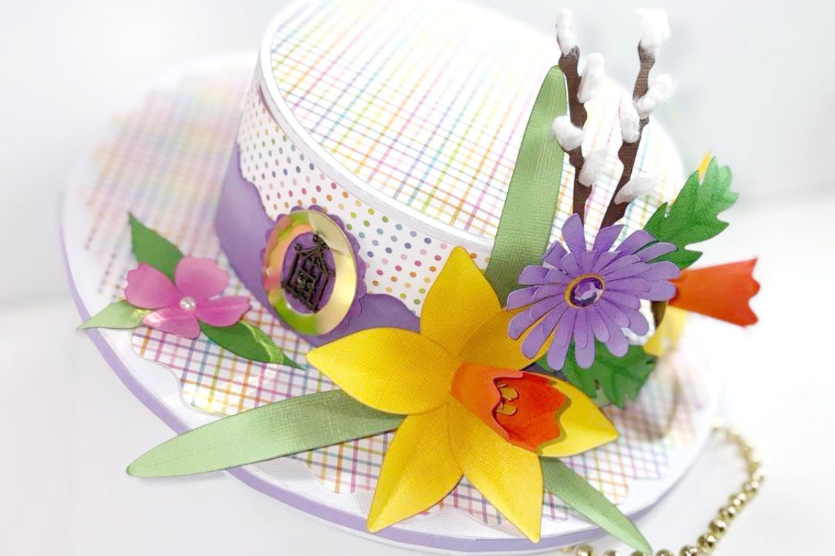 Easter Hat Box Craft Cardstock Paper