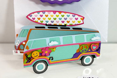 Handmade Summer Card | Hippie Van Card