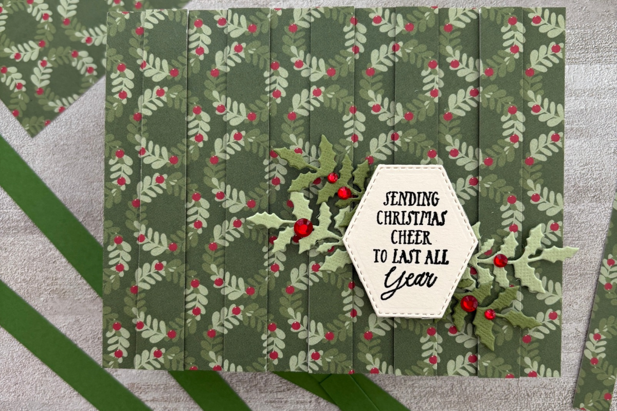 Paper Strip Eclipse Christmas Card