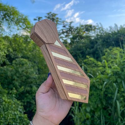 Tie Shaped Gift Box Using Balsa Wood Paper