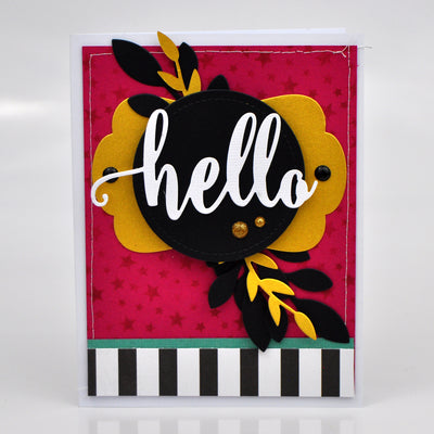 Card Making: Stencils and Stamping Ink on Colored Cardstock