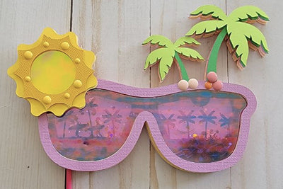 Mylar Sunglasses Shaker Cake Topper