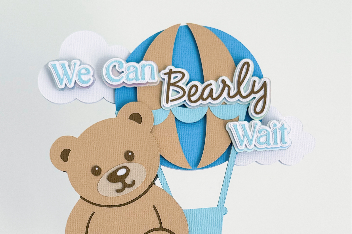 Bearly Wait DIY Cricut Baby Shower Cake Topper