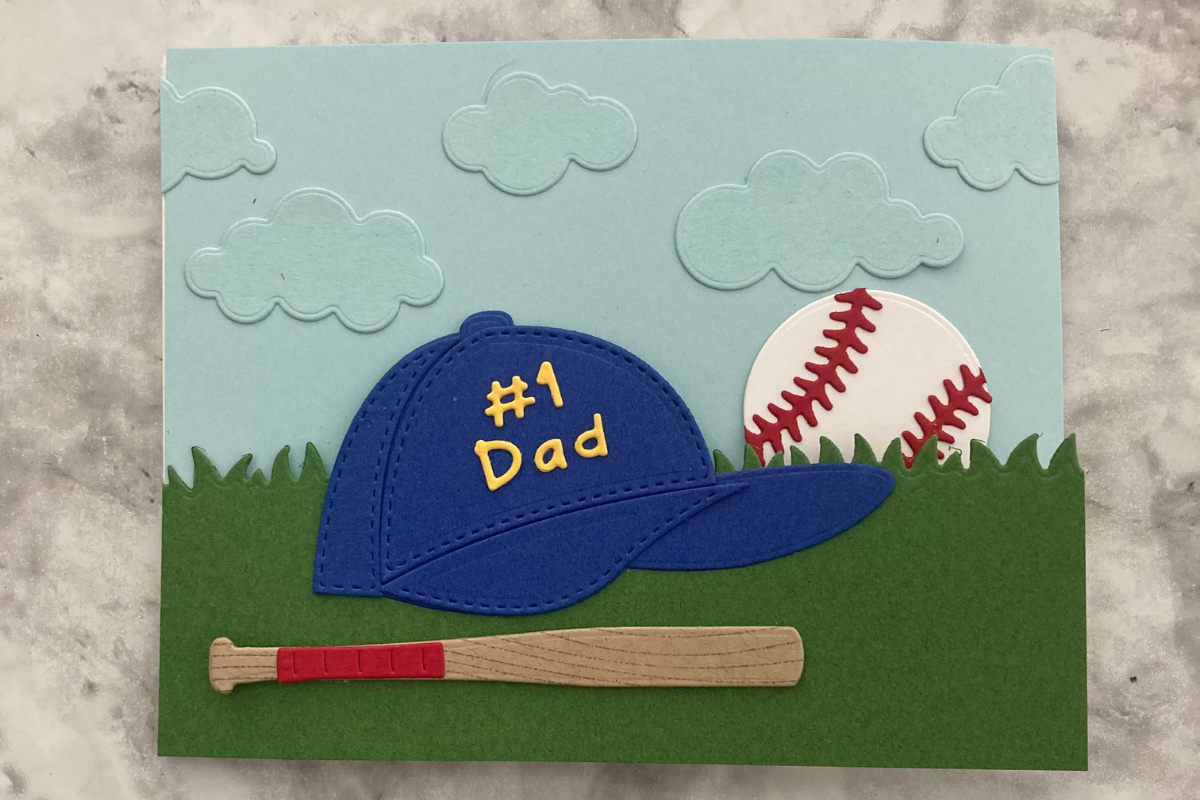 Double Flap Fun Fold Card - Baseball Father's Day Card