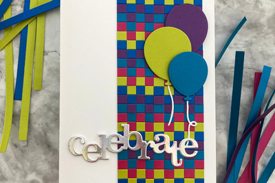 Paper Strip Checkerboard Card Tutorial