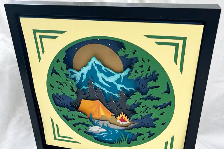 Camping Shadow Box Father's Day Gift Idea