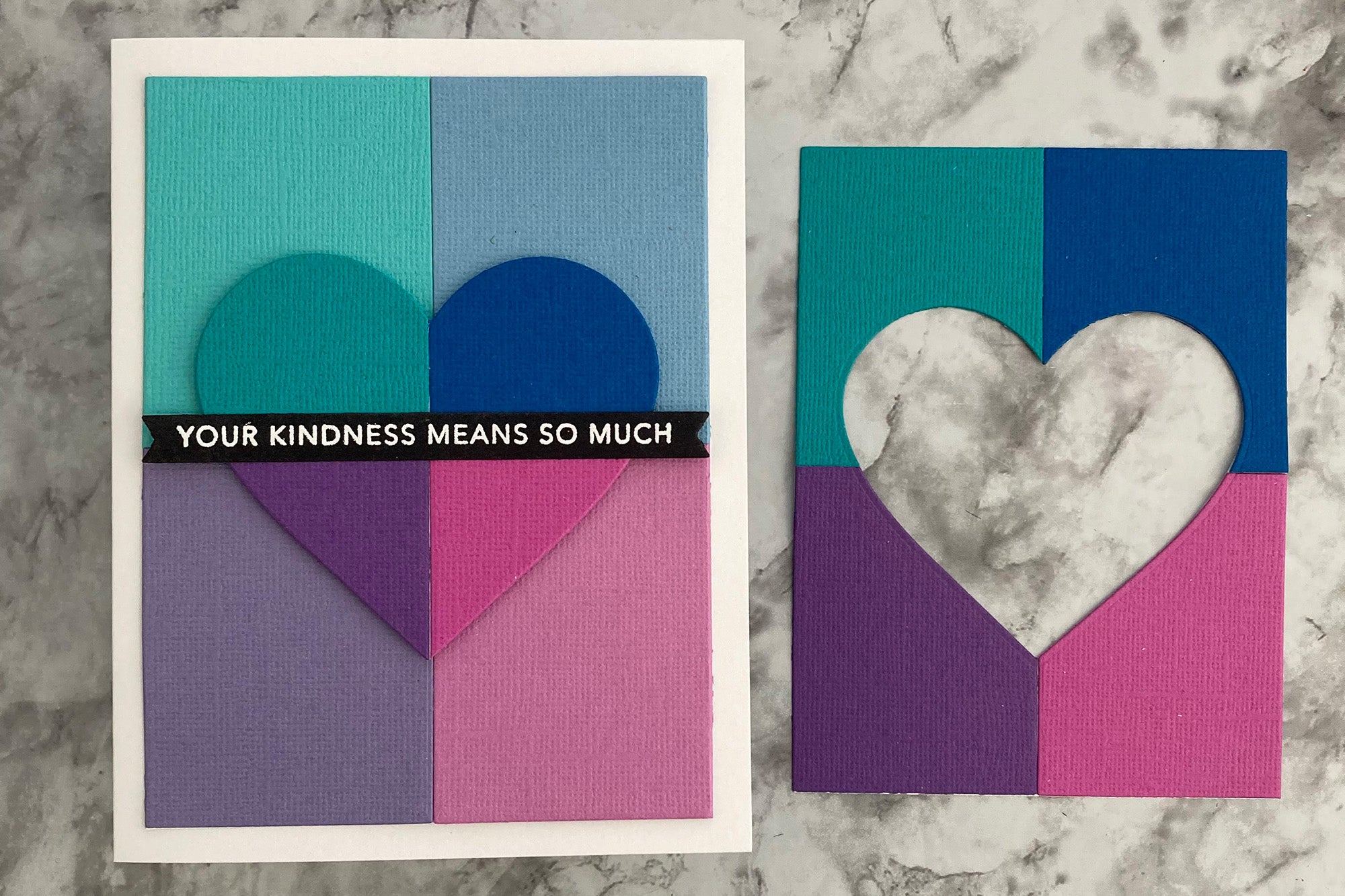 Color Block Card Template Using Basic Shape Dies – The 12x12 Cardstock Shop