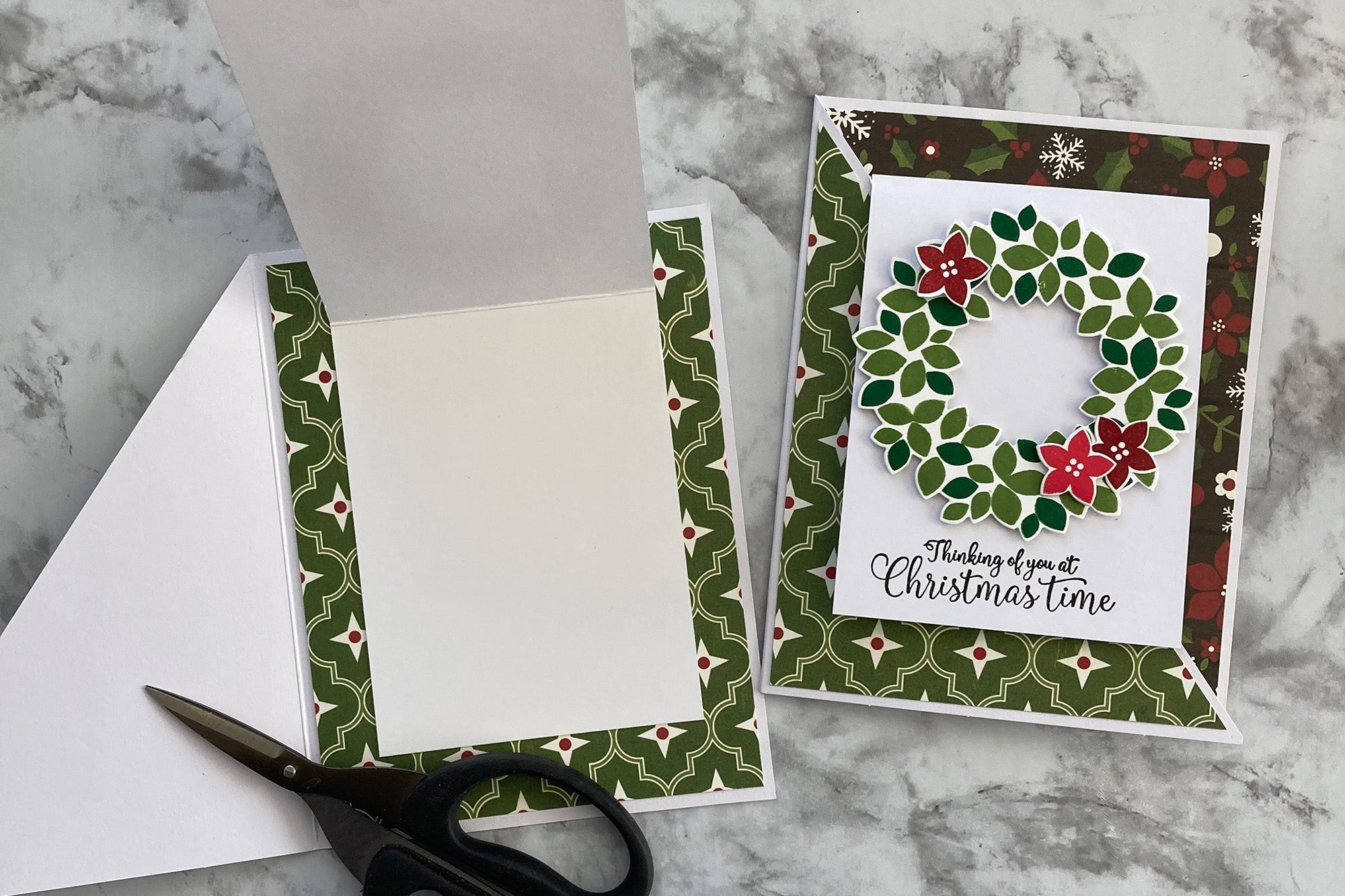 fun fold christmas card template – the 12x12 cardstock shop