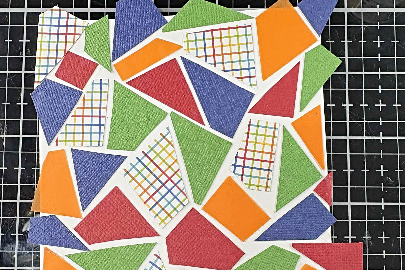 Mosaic Handmade Card Made With Scraps