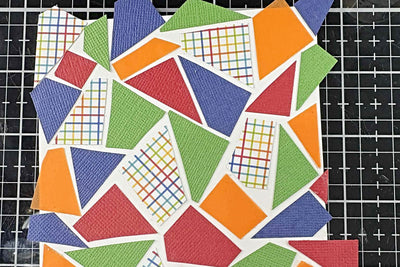 Mosaic Handmade Card Made With Scraps