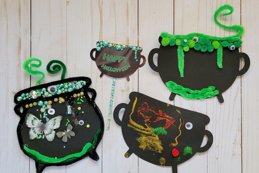 Halloween Craft For Kids: Spooky Paper Cauldron Craft