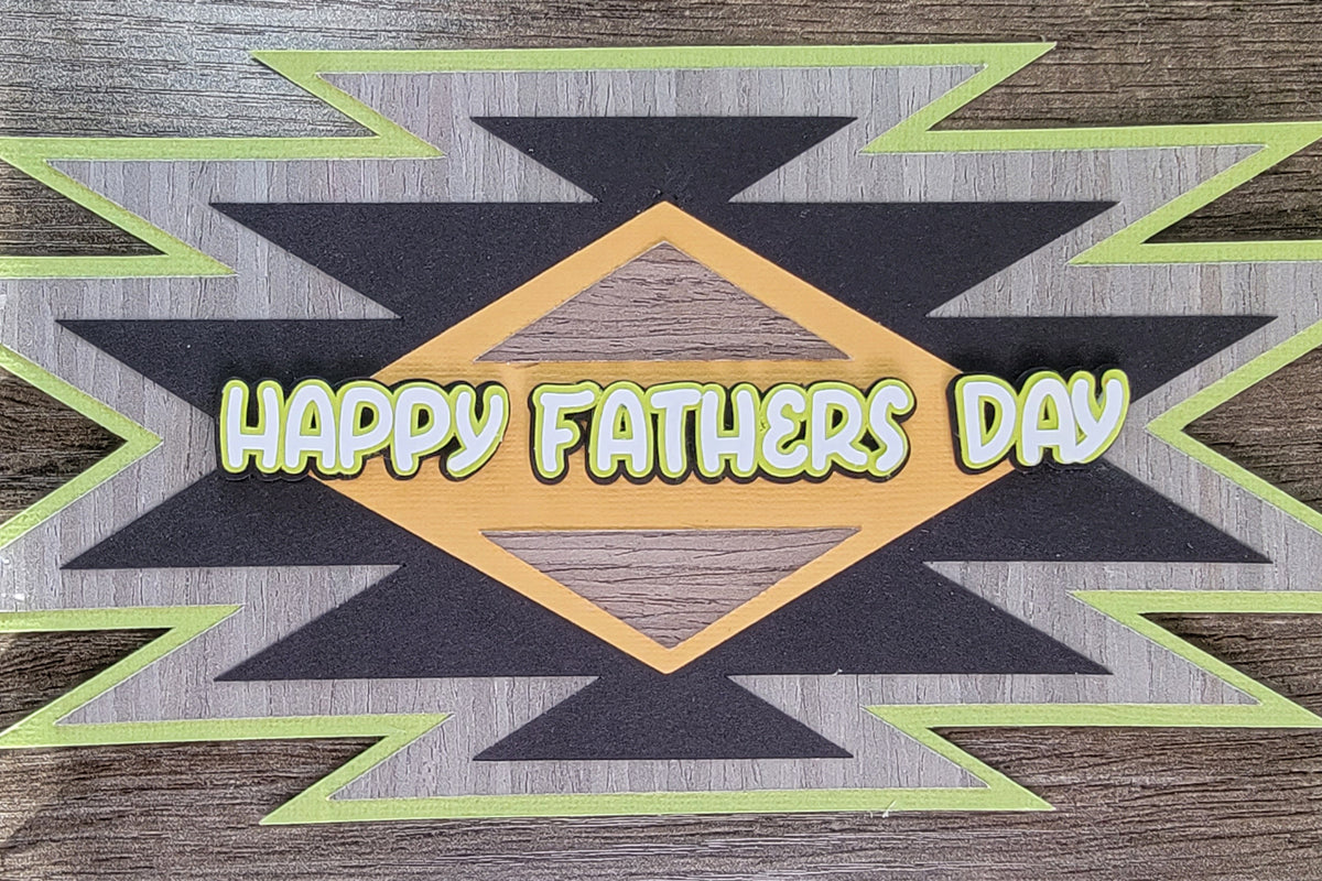 Wood Geometric Design Handmade Cards