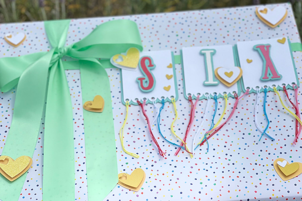 mini banner birthday present topper
