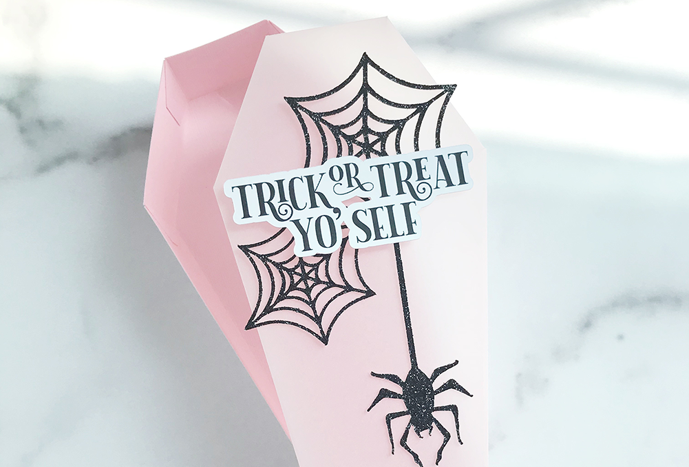 Treat Yo’ Self Pink Halloween Coffin For Candy