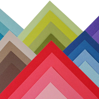 Cardstock 12x12 Variety Pack, 60 Sheets | 80lb Premium Textured Scrapbook Paper, Solid Core | Acid Free Double Sided Card Stock for Paper Crafts, Embo