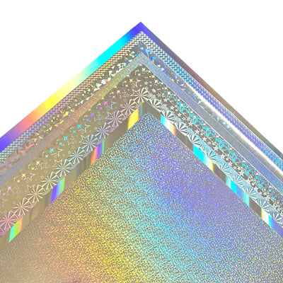 silver holographic cardstock
