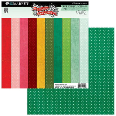 MISTLETOE AND MEMORIES STAPLES PAPER PACK 12X12 Collection Kit - 49 AND MARKET