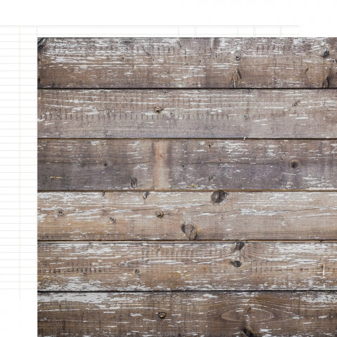 (Side A - Cedar woodgrain, Side B - sheet of white ledger paper) - Simple Stories