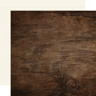 (Side A - Walnut woodgrain, Side B - sheet of cream ledger paper) - Simple Stories