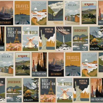 TRAVEL THE WORLD - 12x12 Double-Sided Patterned Paper - Simple Stories