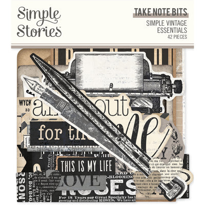 Take Note Bits & Pieces - Journal Bits Die Cut Cardstock Pack includes 42 die-cut shapes ready to embellish any project. 