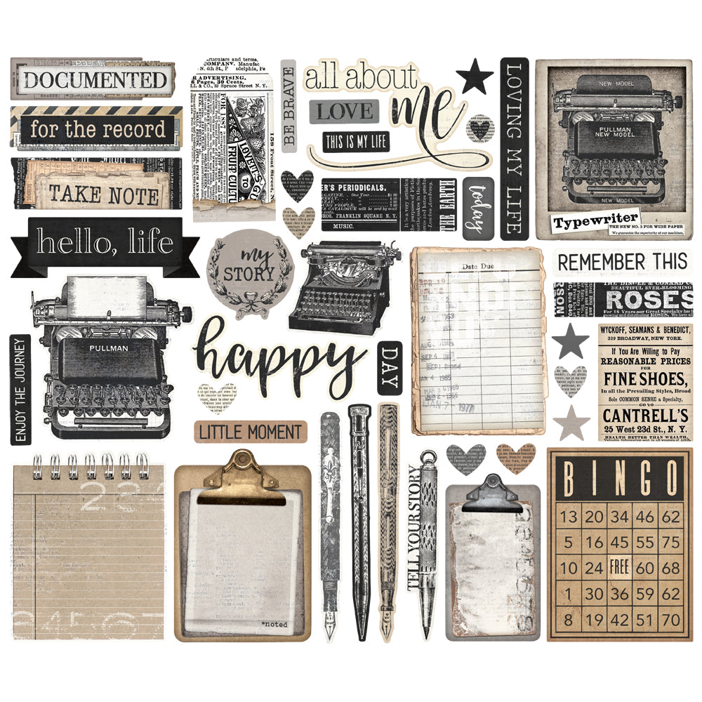 SIMPLE VINTAGE ESSENTIALS TAKE NOTE Bits & Pieces - Simple Stories