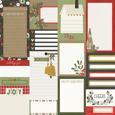 THE HOLIDAY LIFE JOURNAL ELEMENTS - 12x12 Double-Sided Patterned Paper - Simple Stories