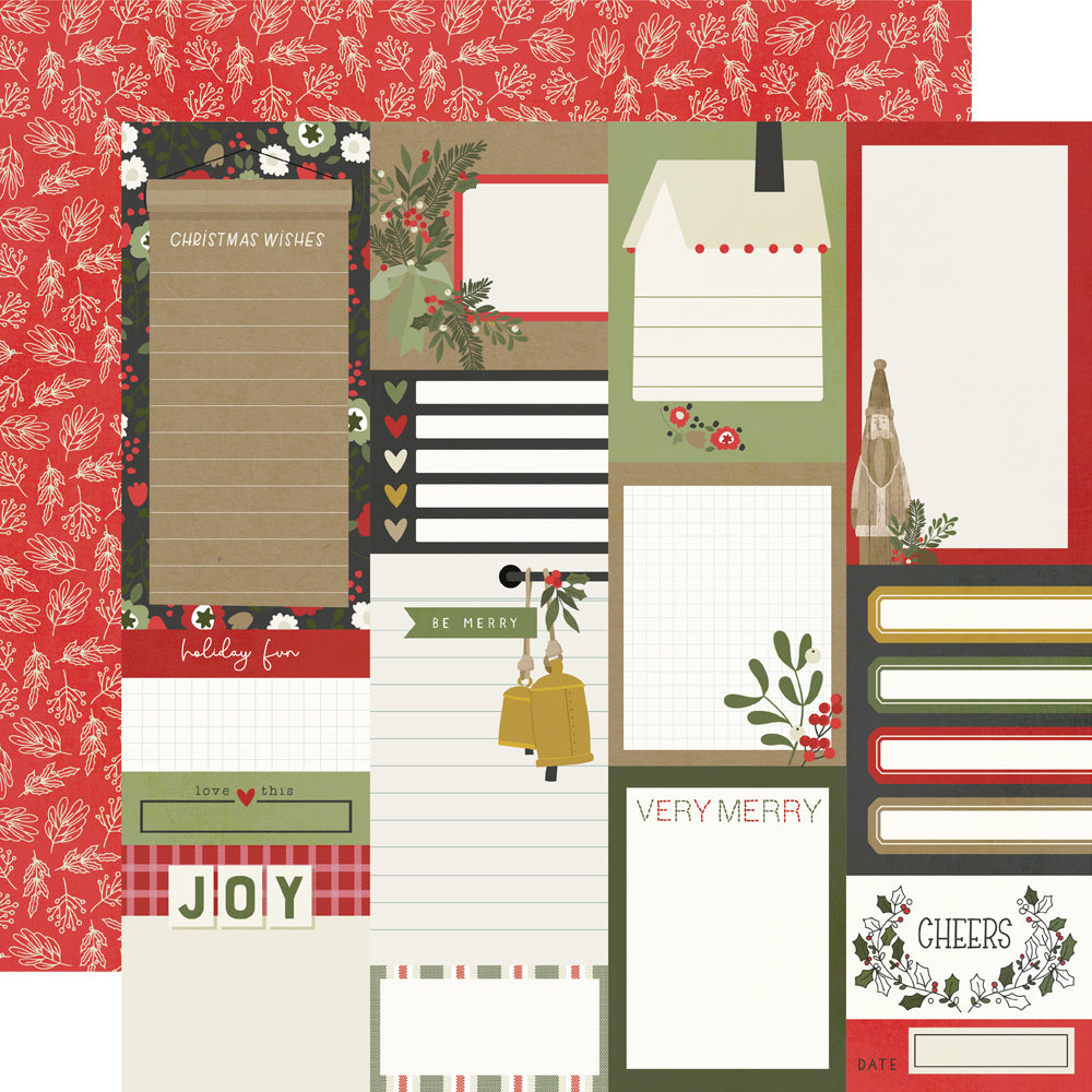 THE HOLIDAY LIFE JOURNAL ELEMENTS - 12x12 Double-Sided Patterned Paper - Simple Stories
