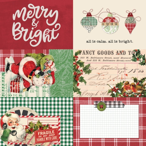 SIMPLE VINTAGE DEAR SANTA 4X6 ELEMENTS - 12x12 Double-Sided Patterned Paper - Simple Stories